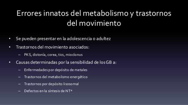 error innato del metabolismo